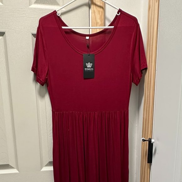 Maroon Maxi Dress - Picture 1 of 6